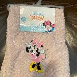 Disney Baby Minnie Mouse Pink and Yellow Blanket